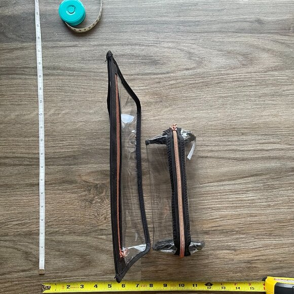 2 Tartan + Twine Clear PVC Basics Clutch & Pencil Bags  $13 - Picture 3 of 8